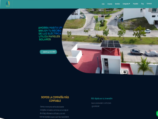 paneles solares landing page